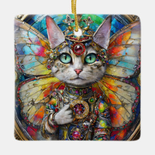 Princess Kitty Cat of the Butterfly Wing Brigade Ceramic Ornament