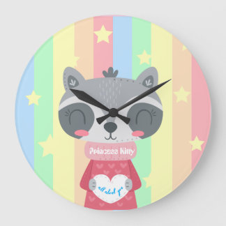 Princess Kitty Round Acrylic Wall Clock