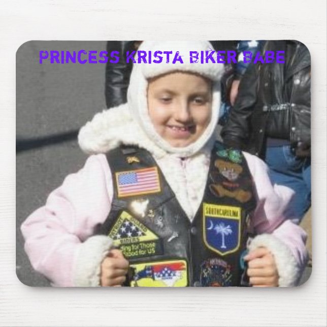 Princess Krista Biker Babe Mouse Pad (Front)