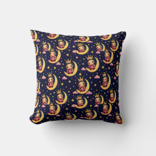 🌙 Princess Ladybug Moon Nursery Decor Gift Cushion