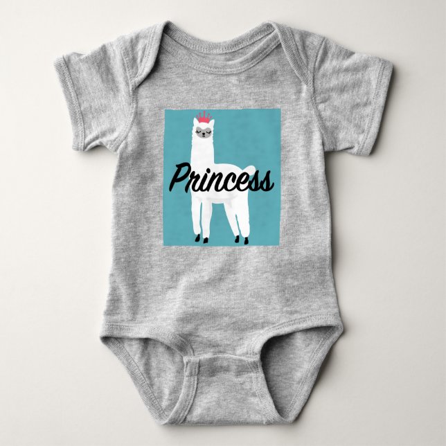 Princess Lama Design - Baby Jersey Bodysuit (Front)