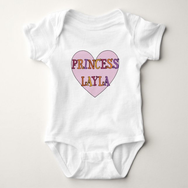 Princess Layla Baby Outfit Bodysuit (Front)