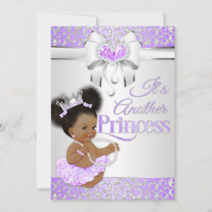 Princess Lilac & Silver Diamond African American Invitation