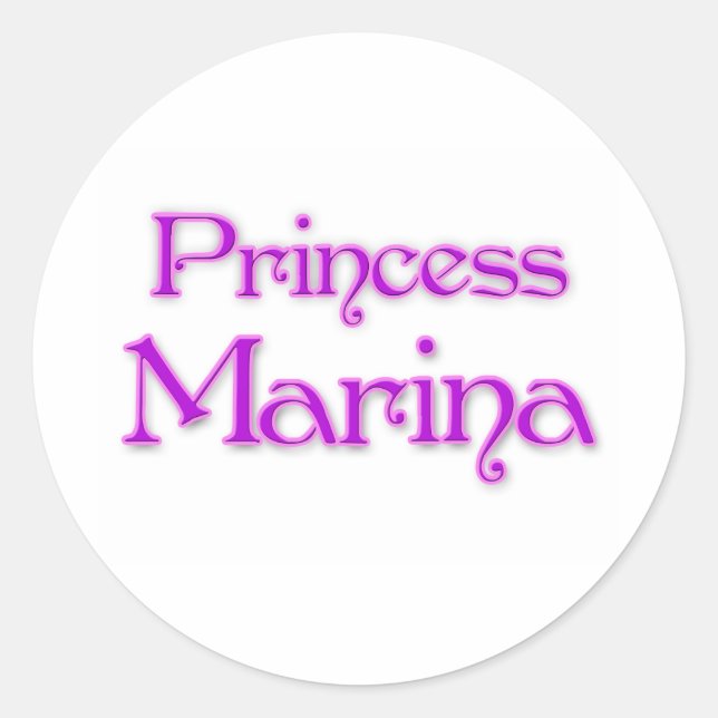 Princess Marina Classic Round Sticker (Front)