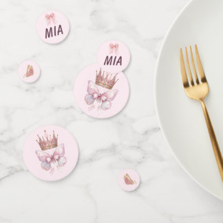 Princess Mia Pink Floral Table Confetti Decor