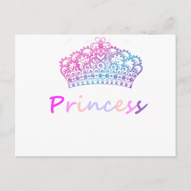 Princess (multi-coloured) postcard (Front)