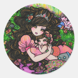 Princess Mum & Baby Shower Fantasy Art Stickers