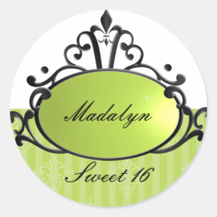 Princess Name Filigree Classic Round Sticker