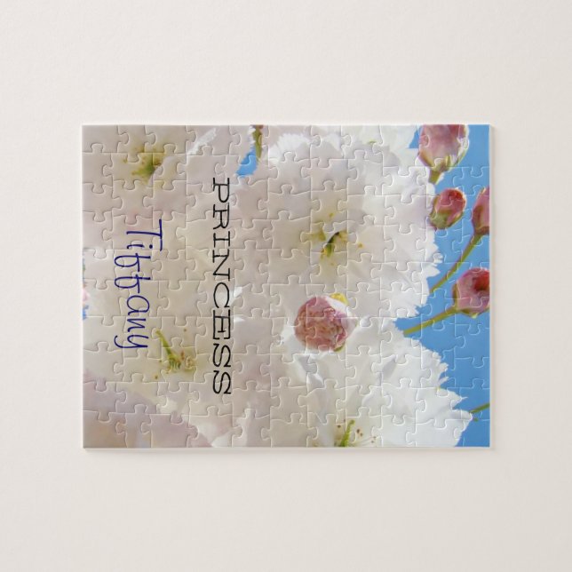 Princess Name puzzles Spring Blossoms Blue Sky (Horizontal)