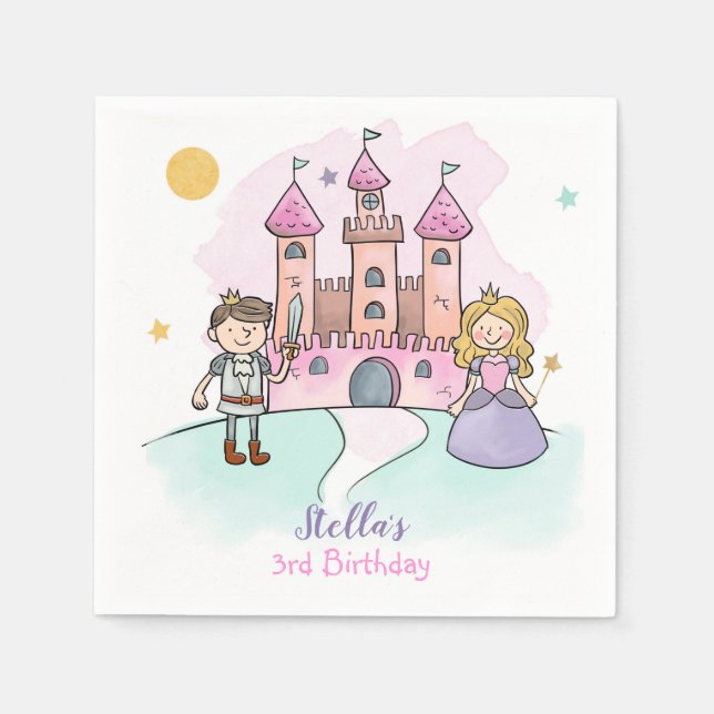 Princess Napkins Fairytale Party Girl Birthday (Front)