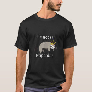 Princess Napsalot Womens Girl Sloth T Siesta Pj T-Shirt