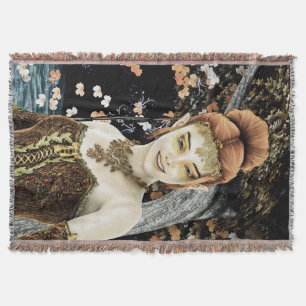 Princess of Autumn Throw Blanket