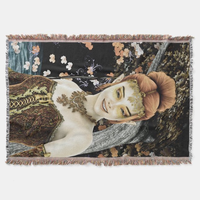 Princess of Autumn Throw Blanket (Front)