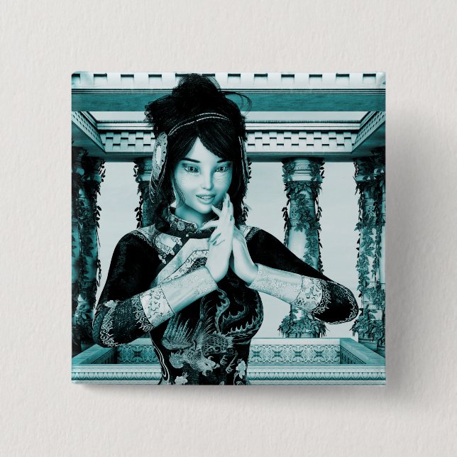Princess of China 15 Cm Square Badge (Front)