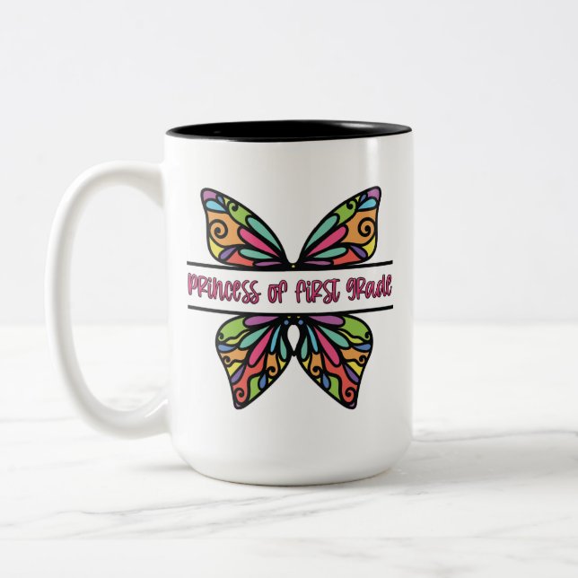 Princess Of First Grade Two-Tone Coffee Mug (Left)