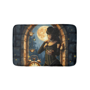 Princess of the Clocks – Keeper of Moonlit Hours.  Bath Mat