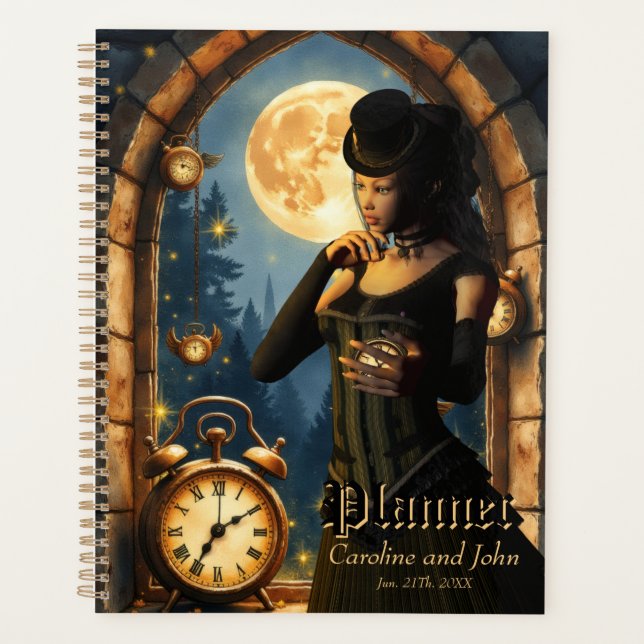 Princess of the Clocks – Keeper of Moonlit Hours.  Planner (Front)