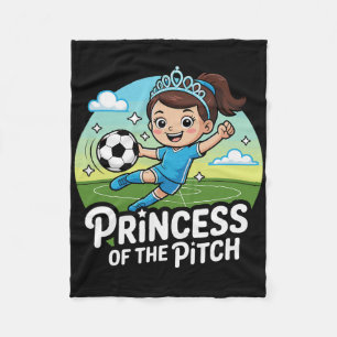 Princess Of The Pitch Soccer For Girls Kids Fleece Blanket