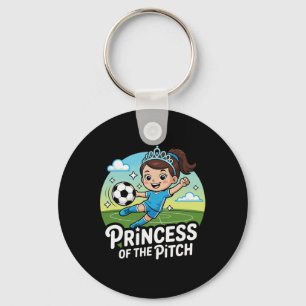 Princess Of The Pitch Soccer For Girls Kids Key Ring