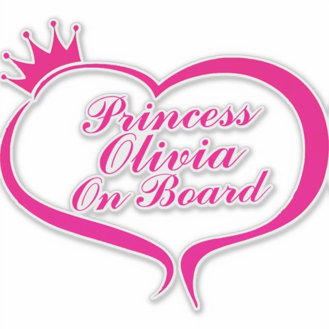 "Princess On Board" Car (Front)