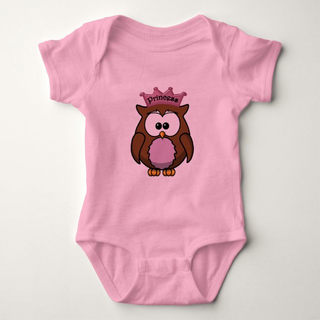 princess owl baby bodysuit (Front)