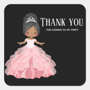 Princess party Gown Dresses Square Sticker