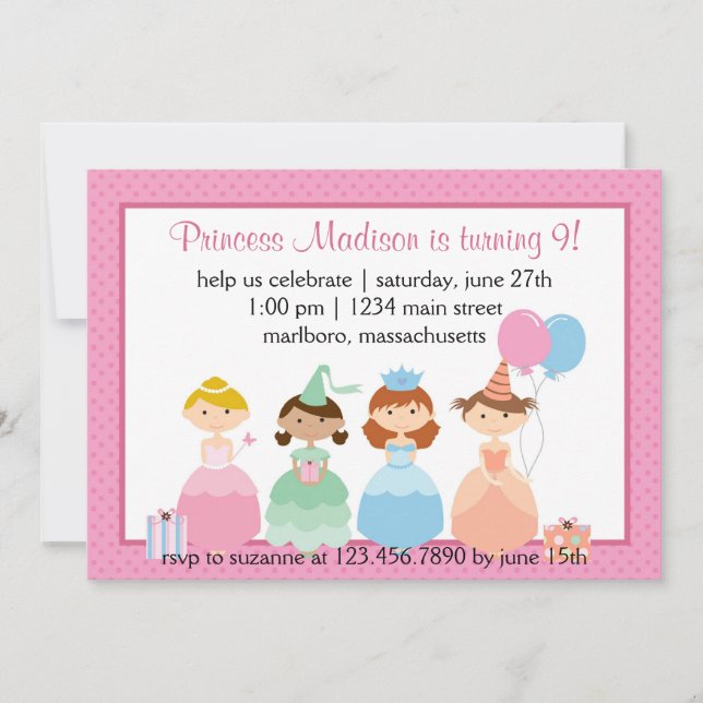 Princess Party Invitation (Front)