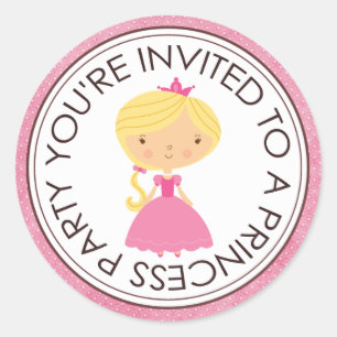 Princess Party Matching Envelope Stickers