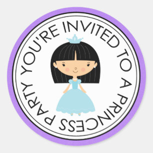 Princess Party Matching Envelope Stickers