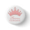 Princess Party Personalised Crown Button