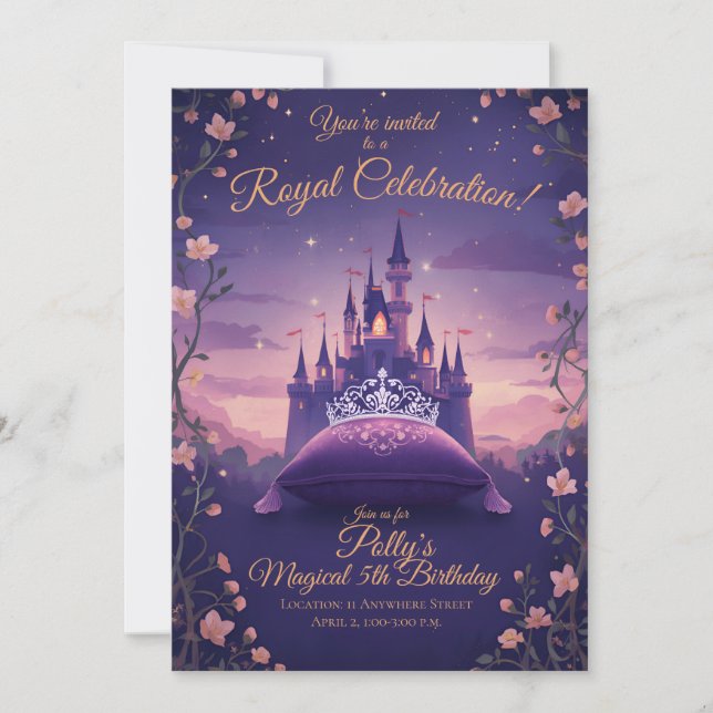 Princess Party Royal Celebration Invitation (Front)