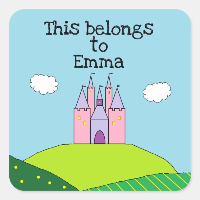 "Princess Party" Stickers (Front)