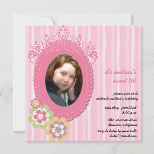Princess party - sweey 16 birtday invites