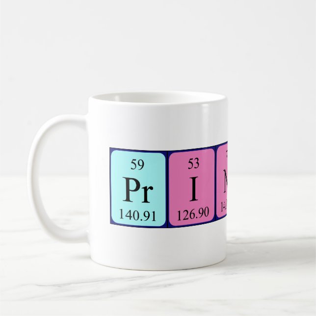 Princess periodic table name mug (Left)
