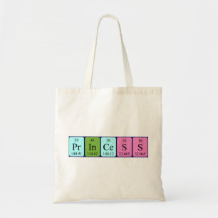 Princess periodic table name tote bag