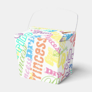 Princess Personalised Name Sherbert Pastel Colours Favour Box