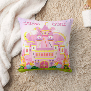 Princess! Personalized Castle Throw Pillow
