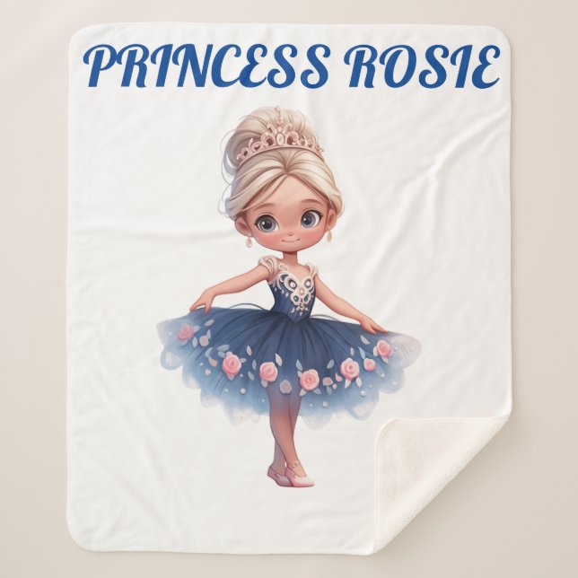 "PRINCESS" PERSONALIZED  SHERPA BLANKET (Front)