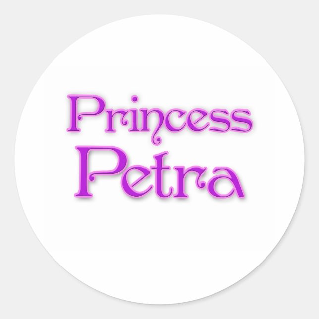 Princess Petra Classic Round Sticker (Front)