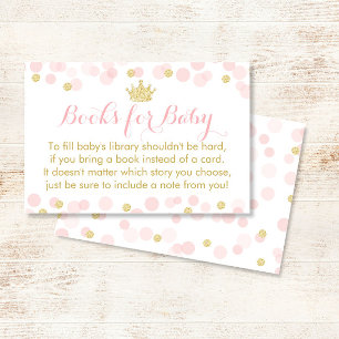 Princess Pink and Gold Baby Shower Books For Baby