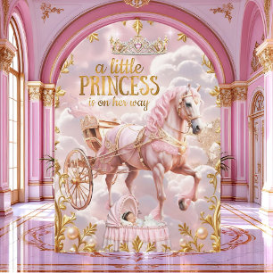 Princess Pink Baby Shower Carriage Bassinet Invitation