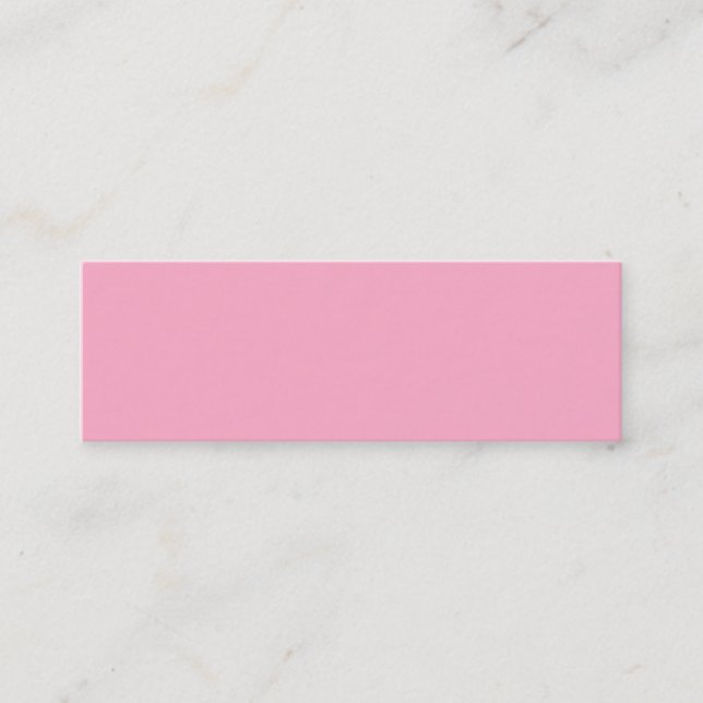Princess Pink Girly Pastel Pink Only Colour Pink Mini Business Card (Front)
