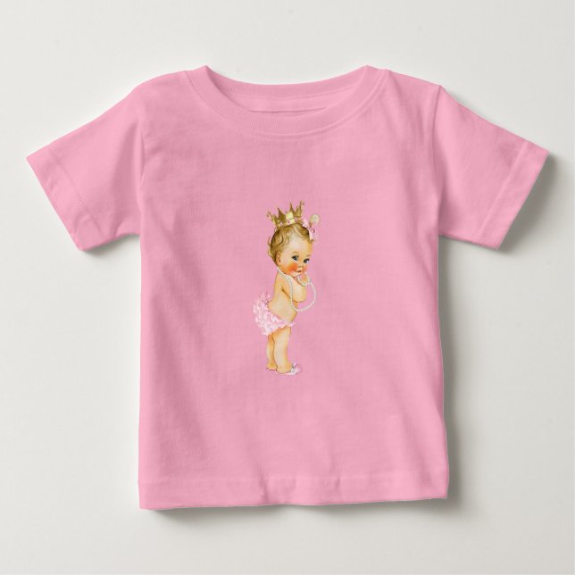 Princess Pink & Gold  Baby T-Shirt (Front)