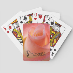 Princess Playing Cards Pink Rose Flower gifts