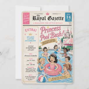 Princess Pool Bash Editorial Invitation
