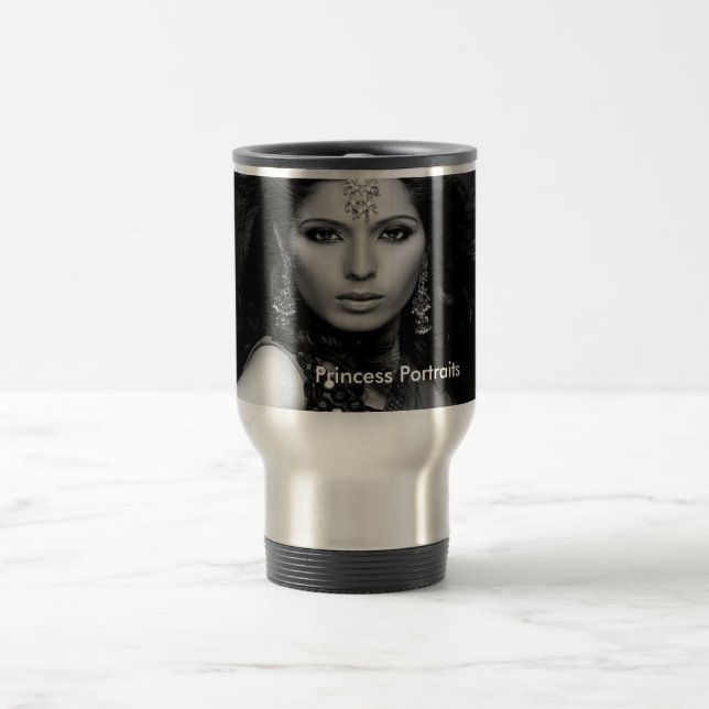 Princess Portraits Oversized Mug (B/W) (Center)