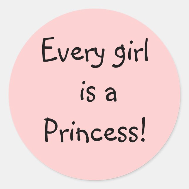 Princess Power! Classic Round Sticker (Front)