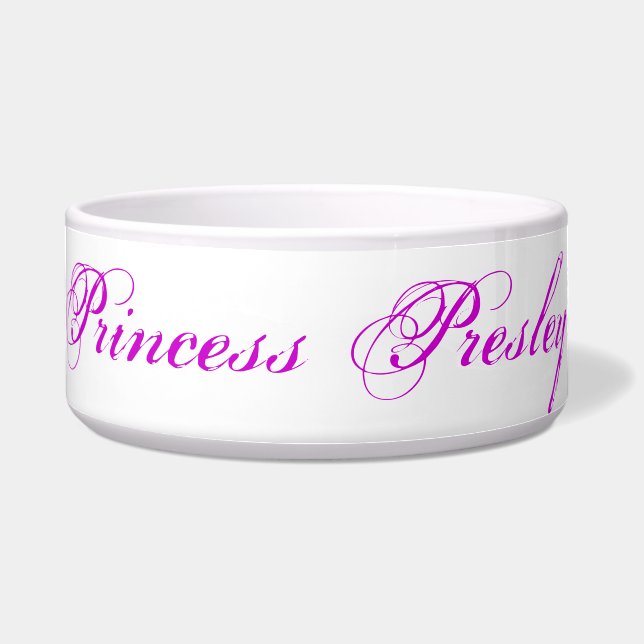 Princess Presley Dog Bowl (Front)