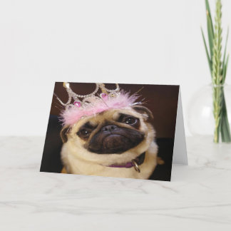 Princess Pug Card