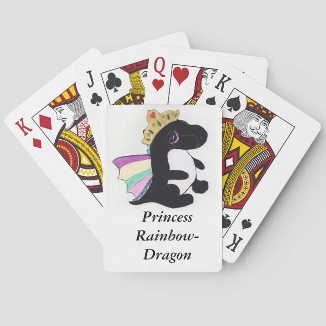 Princess Rainbow-Dragon playing cards by JML (Back)